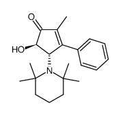 r-5-Hydroxy-2-methyl-3-phenyl-t-4-(2,2,6,6-tetramethyl-1-piperidyl)-2-cyclopenten-1-on Structure