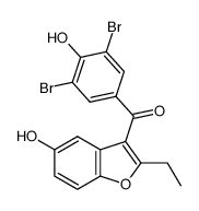 (3,5-dibromo-4-hydroxyphenyl)(2-ethyl-5-hydroxybenzofuran-3-yl)methanone Structure