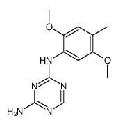 N-(2,5-dimethoxy-4-methyl-phenyl)-[1,3,5]triazine-2,4-diamine结构式