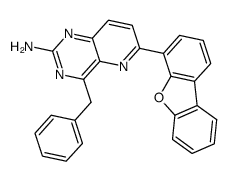 4-benzyl-6-(dibenzo[b,d]furan-4-yl)pyrido[3,2-d]pyrimidin-2-ylamine结构式