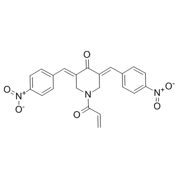(3E,5E)-3,5-二[(4-硝基苯基)亚甲基]-1-(1-氧代-2-丙烯-1-基)-4-哌啶酮图片