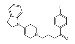 4-[4-(2,3-dihydroindol-1-yl)-3,6-dihydro-2H-pyridin-1-yl]-1-(4-fluorophenyl)butan-1-one结构式