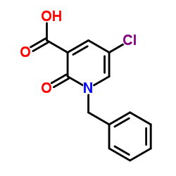 1-苄基-5-氯-2-氧-1,2-二氢-3-吡啶羧酸结构式