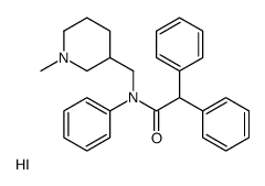 2,2-Diphenyl-N-((1-methyl-3-piperidyl)methyl)acetanilide hydriodide Structure