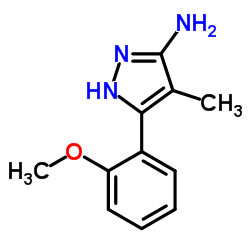 5-(2-Methoxyphenyl)-4-methyl-1H-pyrazol-3-amine Structure