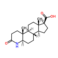 3-Oxo-4-aza-5-α-androstane-17-β-carboxylicacid Structure