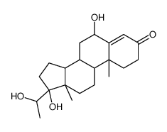 6,17,20-trihydroxypregn-4-ene-3-one structure