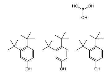 3,4-ditert-butylphenol,phosphorous acid Structure