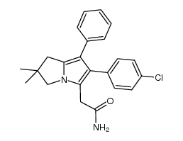 2-(6-(4-chlorophenyl)-2,2-dimethyl-7-phenyl-2,3-dihydro-1H-pyrrolizine-5-yl)acetamide结构式
