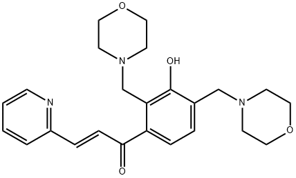 (E)-1-(3-hydroxy-2,4-bis(MorpholinoMethyl)phenyl)-3-(pyridin-2-yl)prop-2-en-1-one Structure