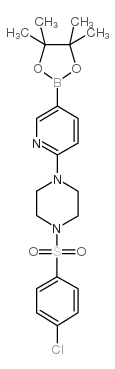 2-[4-(4-氯苯基磺酰基)哌嗪-1-基]吡啶-5-硼酸频那醇酯图片
