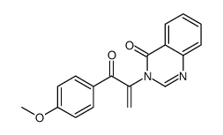 3-[3-(4-methoxyphenyl)-3-oxoprop-1-en-2-yl]quinazolin-4-one结构式