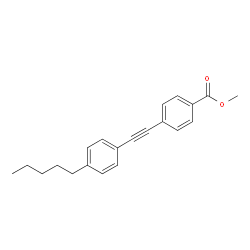 甲基 4-((4-戊基苯基)乙炔基)苯甲酸酯结构式