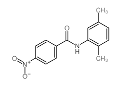 N-(2,5-二甲基苯基)-4-硝基苯甲酰胺结构式