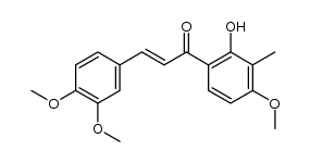 2'-hydroxy-3,4,4'-trimethoxy-3'-methyl-trans-chalcone结构式