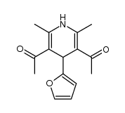 1-(5-acetyl-4-furan-2-yl-2,6-dimethyl-1,4-dihydro-pyridin-3-yl)-ethanone结构式