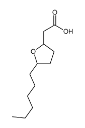 2-(5-hexyloxolan-2-yl)acetic acid结构式