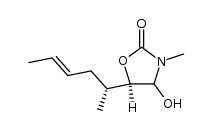 (5R)-5-((R,E)-hex-4-en-2-yl)-4-hydroxy-3-methyloxazolidin-2-one Structure