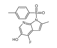 4-Fluoro-2-methyl-1-[(4-methylphenyl)sulfonyl]-1H-pyrrolo[2,3-b]p yridin-5-ol Structure