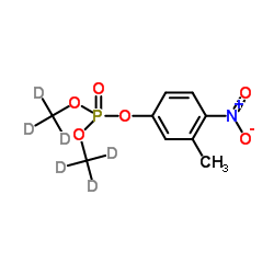 Bis[(2H3)methyl] 3-methyl-4-nitrophenyl phosphate Structure