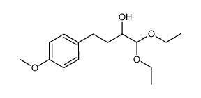 1,1-diethoxy-4-(4-methoxyphenyl)butan-2-ol结构式