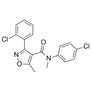 3-(2-氯苯基)-n-(4-氯苯基)-n,5-二甲基-4-异噁唑羧酰胺结构式