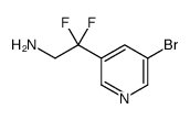2-(5-Bromo-3-pyridinyl)-2,2-difluoroethanamine Structure