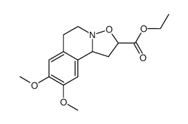 8,9-Dimethoxy-1,5,6,10b-tetrahydro-2H-isoxazolo[3,2-a]isoquinoline-2-carboxylic acid ethyl ester结构式