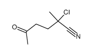 Nitrile of 2-Methyl-2-chloro-5-oxohexanoic Acid Structure