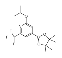 2-异丙氧基-6-三氟甲基吡啶-4-硼酸频那醇酯结构式