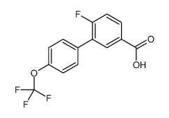 4-fluoro-3-[4-(trifluoromethoxy)phenyl]benzoic acid Structure