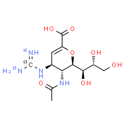 Zanamivir-13C,15N2 Structure