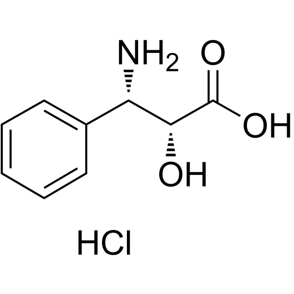 (2R,3S)-3-苯基异丝氨酸盐酸盐结构式