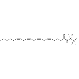 (5Z,8Z,11Z,14Z)-N-(2-氯乙基-1,1,2,2-d4)二十-5,8,11,14-四烯酰胺结构式