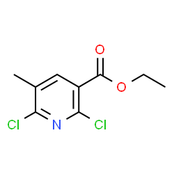 2,6-二氯-5-甲基吡啶-3-羧酸乙酯结构式