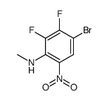 4-bromo-2,3-difluoro-N-methyl-6-nitroaniline结构式