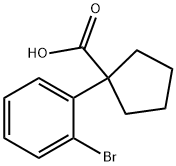 1-(2-溴苯基)环戊烷甲酸结构式