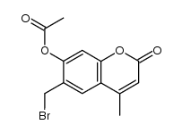 7-acetoxy-6-bromomethyl-4-methylbenzopyran-2(H)-one Structure