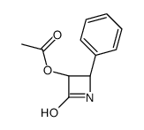 2-Azetidinone, 3-(acetyloxy)-4-phenyl-, (3R,4S)-结构式
