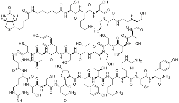 Biotinyl-εAhx-ω-Conotoxin GVIA结构式
