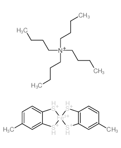 Ammonium, tetrabutyl-, bis[3,4-toluenedithiolato (2-)]ferrate(1-) structure
