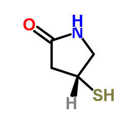 (R)-4-巯基-2-吡咯烷酮结构式