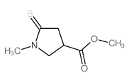 3-Pyrrolidinecarboxylic acid,1-methyl-5-thioxo-,methyl ester结构式