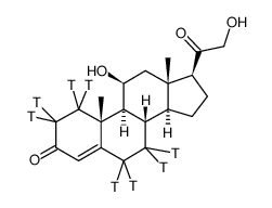 corticosterone, [1,2,6,7-3h]结构式