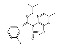 2-氯吡啶-3-基磺酰基(3-甲氧基-5-甲基吡嗪-2-基)氨基甲酸异丁酯结构式