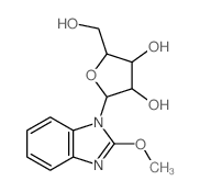 1H-Benzimidazole,2-methoxy-1-b-D-ribofuranosyl- Structure