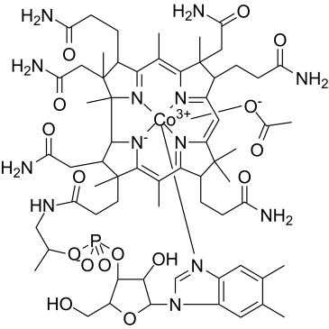 Hydroxocobalamin Acetate Structure