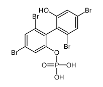 4,4',6,6'-tetrabromo-2'-hydroxy[1,1'-biphenyl]-2-yl dihydrogen phosphate结构式