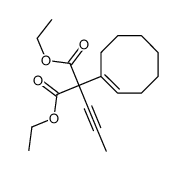 diethyl 2-(cycloocten-1-yl)-2-prop-1-ynylpropanedioate结构式