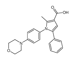 2-甲基-1-(4-吗啉苯基)-5-苯基-1H-吡咯-3-羧酸结构式
